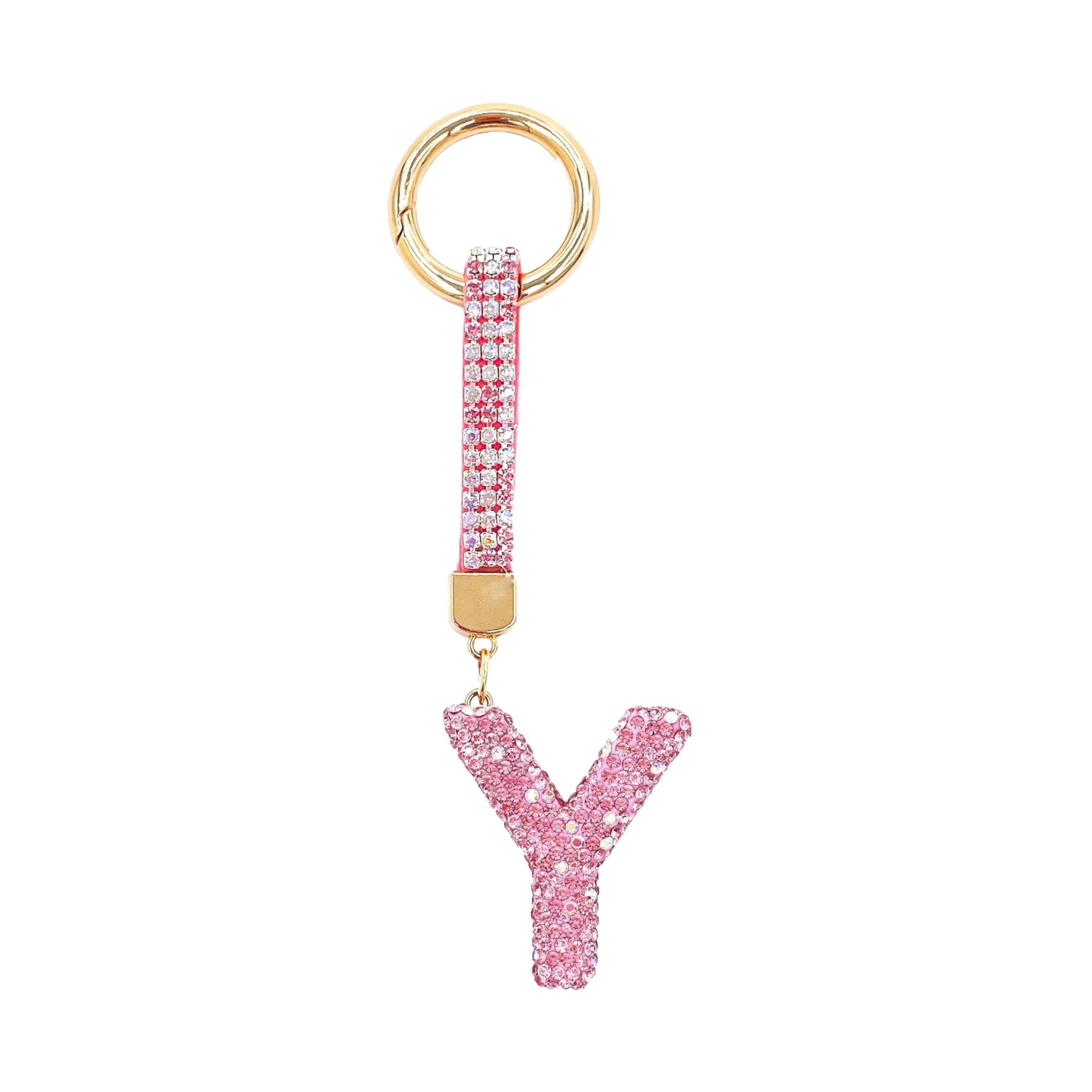 Sparkle Initial – Bag Charm (Pink) - Image 10